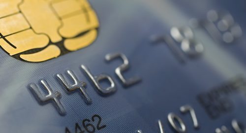 Credit card with chip