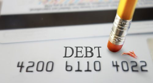 Erase debt on a credit card