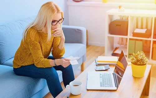 Woman Making Financial Decisions